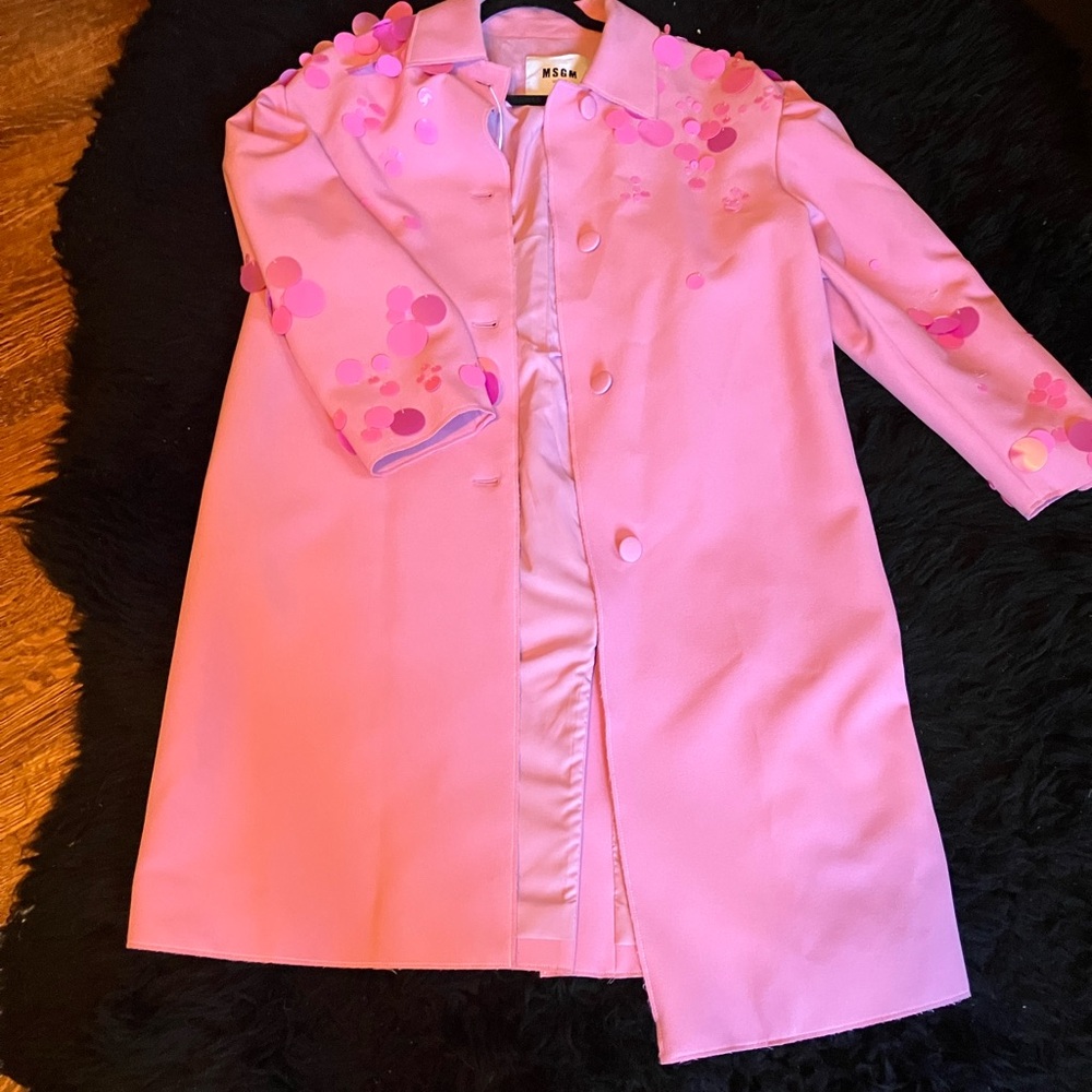 MSGM Vibrant Pink Sequin Jacket
